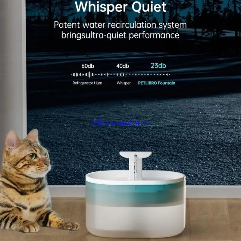 Automatic Cat Water Fountain – Large Capacity | Whiskorio